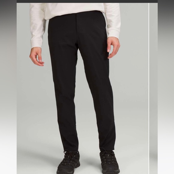Men's Lululemon Commission Slim Fit Warpstreme Comfort Stretch Black 36x31 - Picture 1 of 13